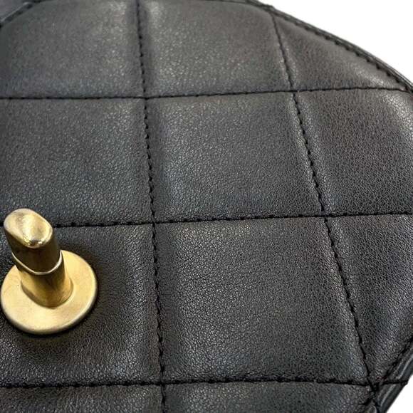 Chanel Chain Shoulder Bag with Coco Mark and Matelasse Lambskin, AS2484, Black - Picture 8 of 16